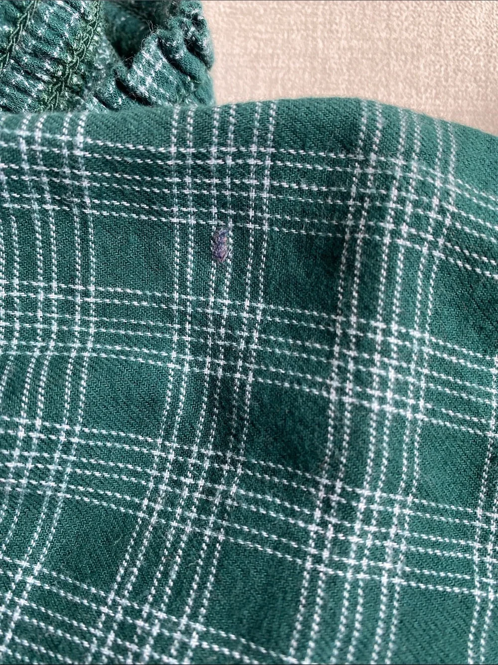 J. Crew Plaid Smocked Square-Neck Top Size M 100% Cotton